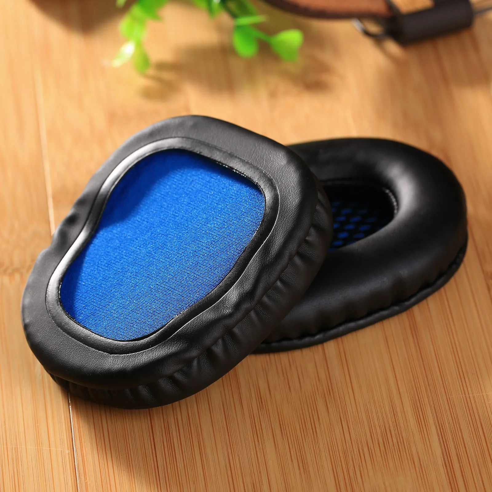 1Pair Black Blue Sponge Headphone Cover,Headphone Replacement Pad,Headphone Accessories,For Sades SA-903 SA-810 SA-708 Headphone