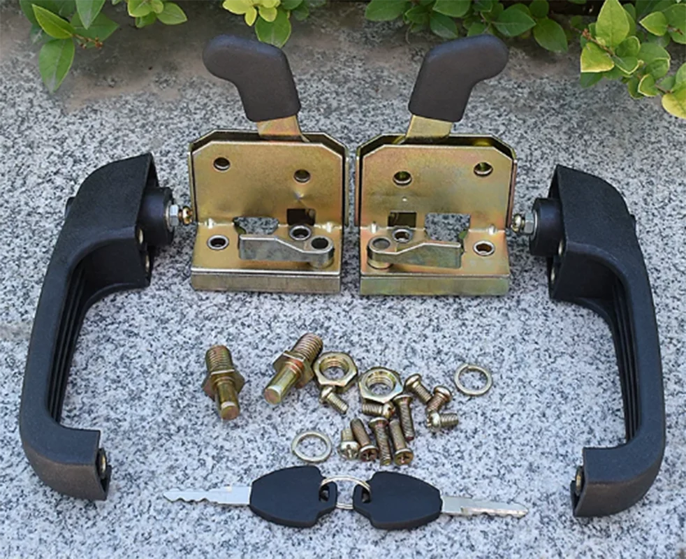 Metal Door Lock Latch Handle Left & Right Universal Replacement for Forklift Tractor Construction Machinery