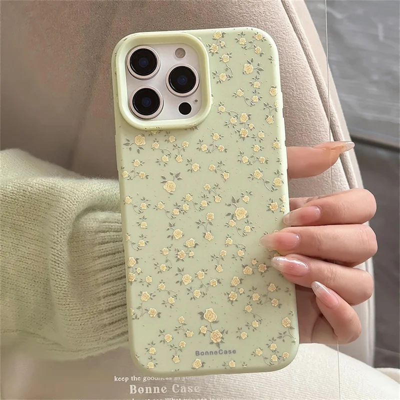 เคสโทรศัพท์สําหรับiPhone 16 Pro Max 15 Pro 12 14 13 12 11 ปกหลังแฟชั่นซิลิโคนนุ่มน่ารักดอกไม้สําหรับiPhone 15 Pro Max Capa