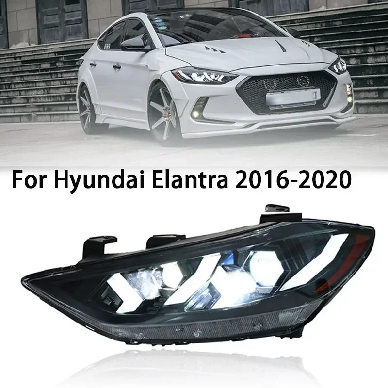 

Head Lamp for Hyundai Elantra LED Headlight 2016-2021 Headlights Elantra DRL Turn Signal High Beam Angel Eye Projector Lens