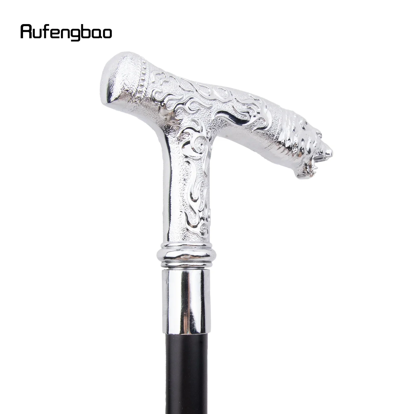 ไม้เท้าลายหรูหราด้ามจับรูปหมีขาว สำหรับงานปาร์ตี้ แฟชั่น สง่างาม ไม้เท้าตกแต่ง คอสเพลย์ ด้ามจับไม้เท้า 92 ซม.