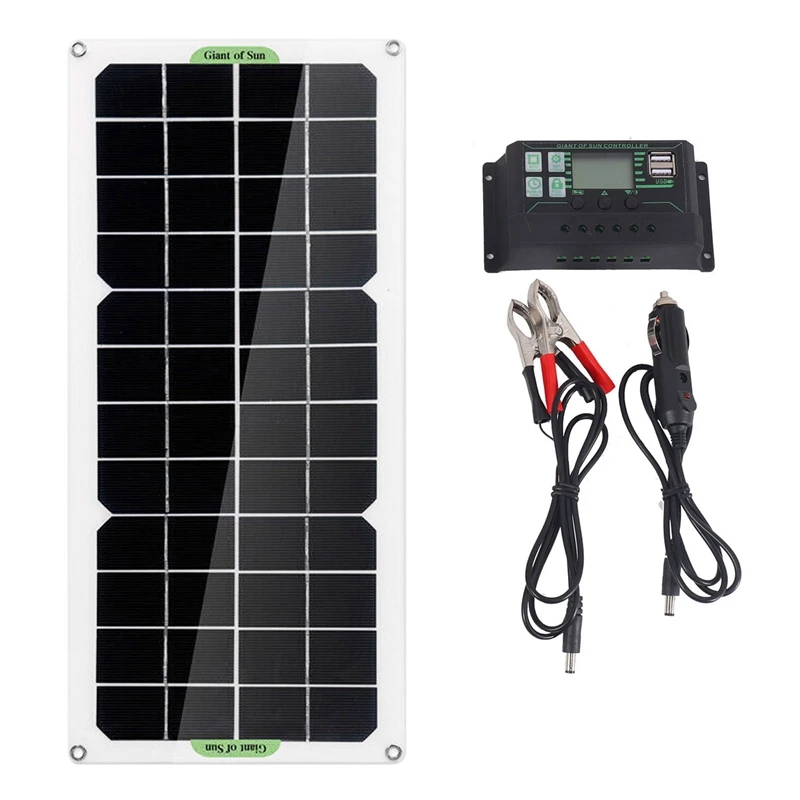 Hot 30W Solar Panel Car Van Boat Caravan Camper Trickle Portable 12V Battery Charger