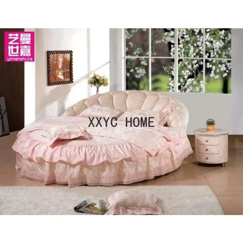 

Круглая двуспальная кровать TAO Fabric Princess