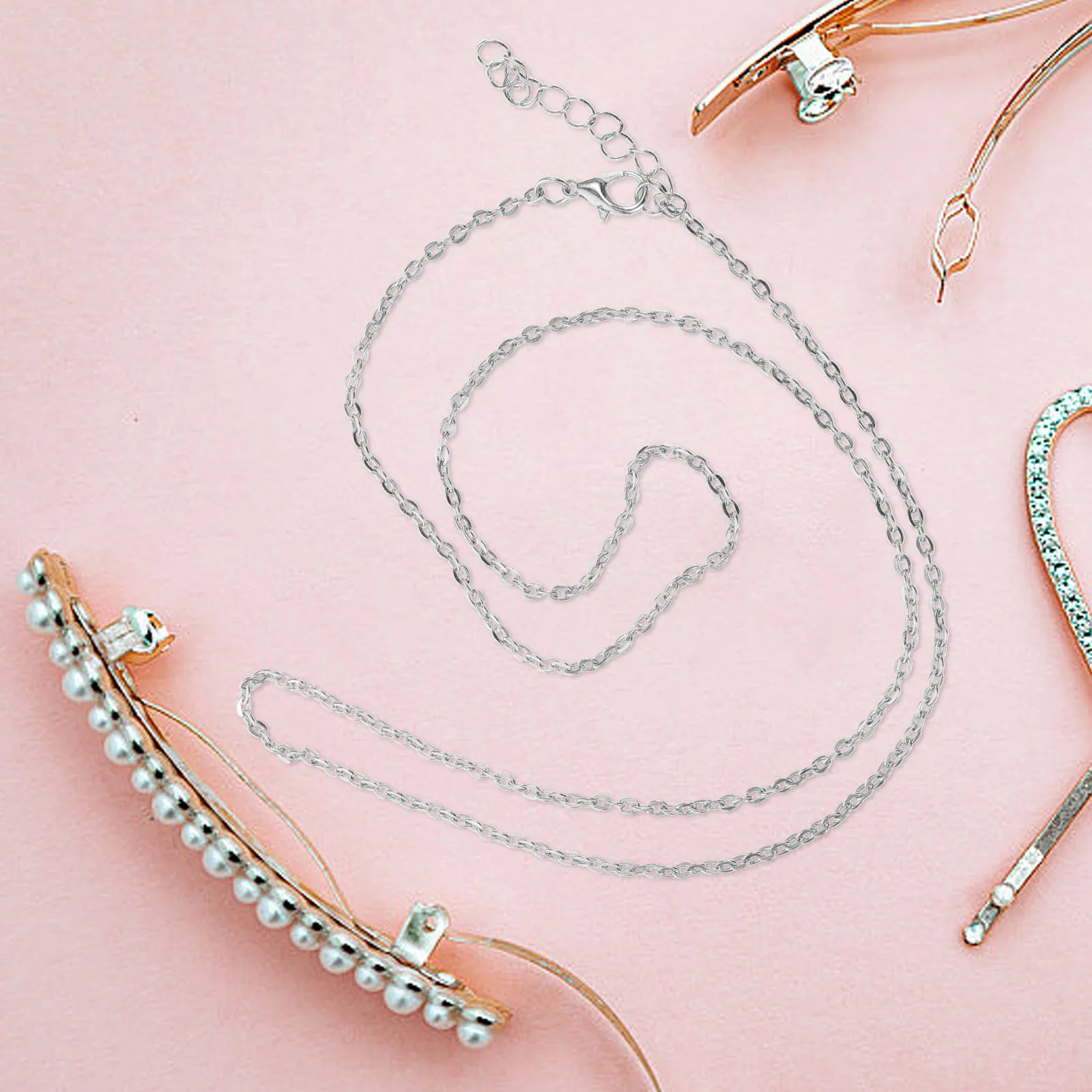 

10 Pcs Accessories Necklace Chain Bulk Silver Jewelry Making Metal Jewellery Chains for