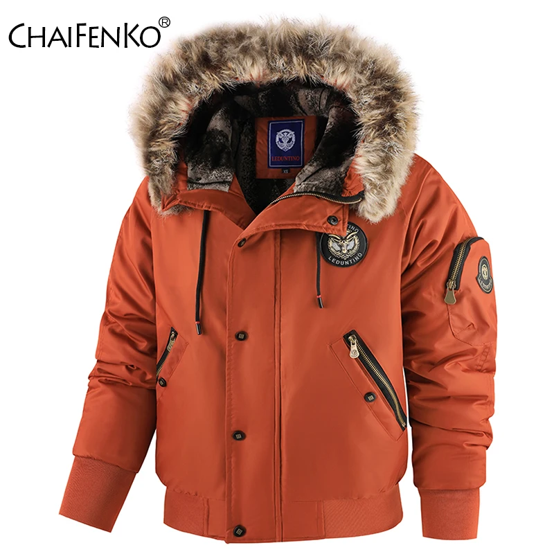 Winter Fleece Thickening Casual Men Parka New Fashion Keep Warm Comfort Solid Tops Outdoors Loose Versatile Removable Hat Coats