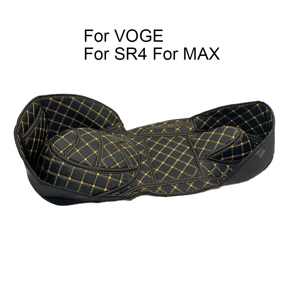 Motorcycle Riding Storage Box Usage Black Shock Absorption Cushion Leather Motorcycle Cushion Cotton Seat Lining
