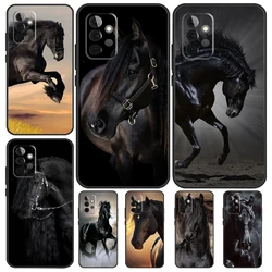Beautiful Black Horse Phone Case For Samsung Galaxy A53 A33 A23 A13 A52 A32 A22 A12 A51 A71 A14 A24 A34 A54 A21S