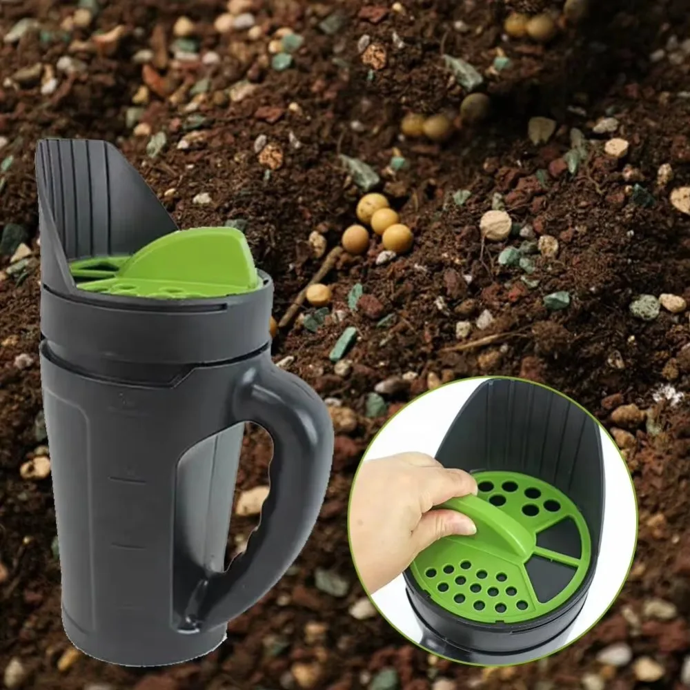 يده مفرشة البذور دليل آلة بذارة الحديقة قابل للتعديل افتتاح أحجام الحديقة الأسمدة مفرشة البذور موزع أداة حديقة المنزل