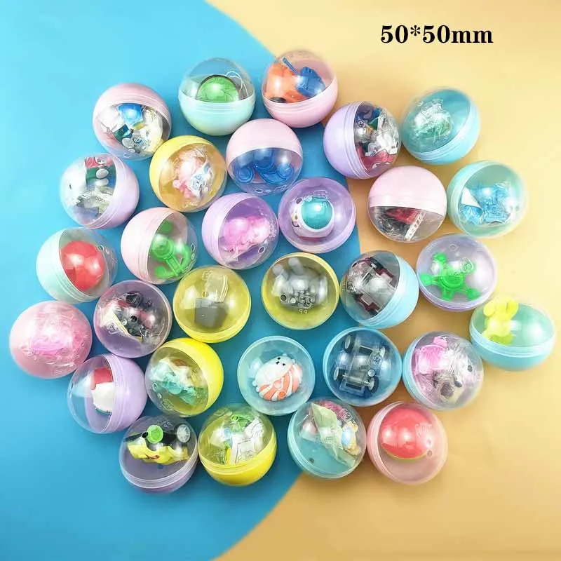 5Pcs New Twister Toy Eggs 32mm-55mm Cartoon Cute Little Animal Car Toy Ball Party Favors Surprise Egg Children's Birthday Gifts