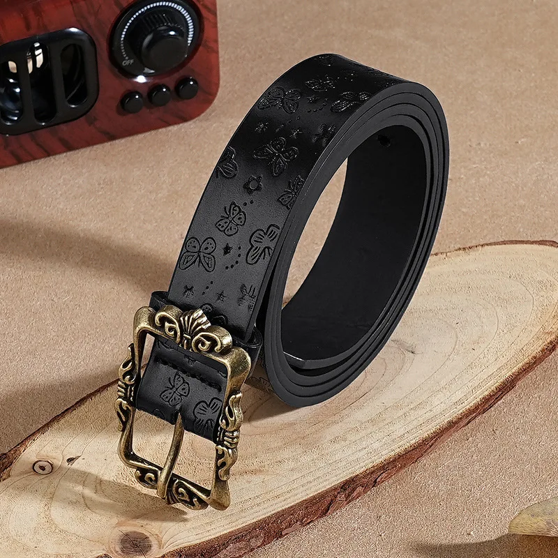 Retro riem, damesmode, veelzijdige ins, Koreaanse studentenversie, riem, damesjurk, jeans met casual patronen