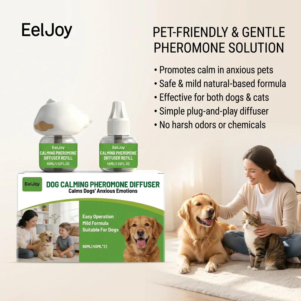Hunde-Beruhigungspheromon-Diffusor-Set zur Angstreduktion, Emotionale Beruhigung von Haustieren, Reduzierung Impulsiver Aktionen, Umgebungsberuhigungshilfe für Haustiere – Detail 4