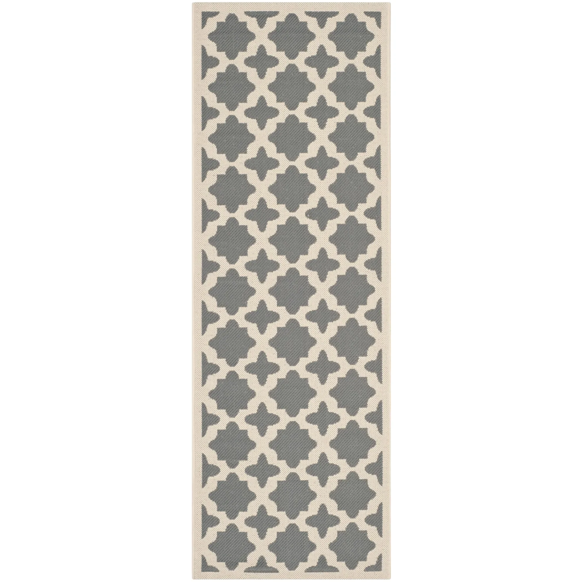 

Indoor/Outdoor Carpet Strip, Anthracite/Beige, Waterproof, Suitable for Outdoor Use, 2'3" x 10' , rugs for bedroom