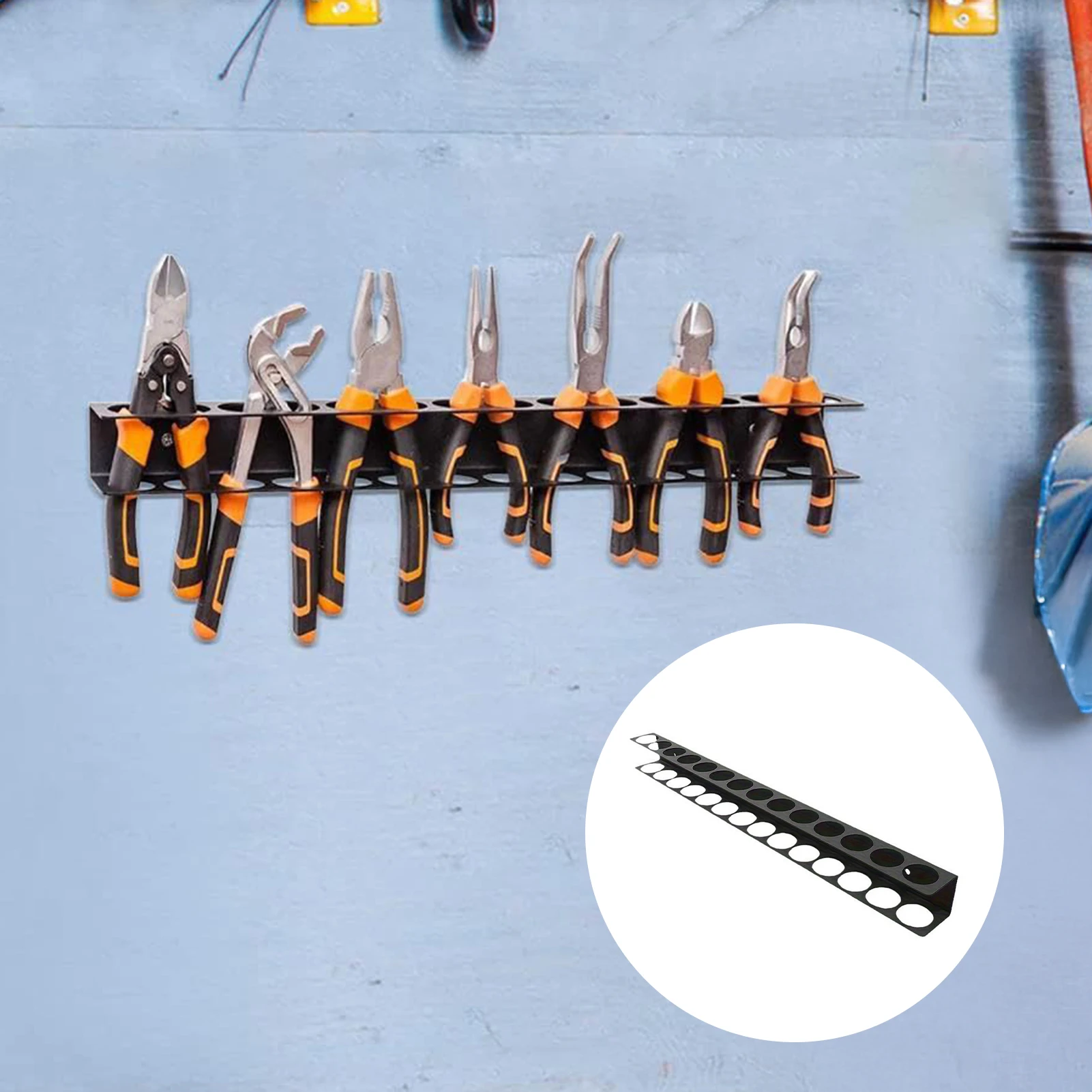 Estante organizador de herramientas de garaje de alta resistencia con soporte para llaves de destornillador de gran capacidad de rodamiento adecuado para banco de herramientas