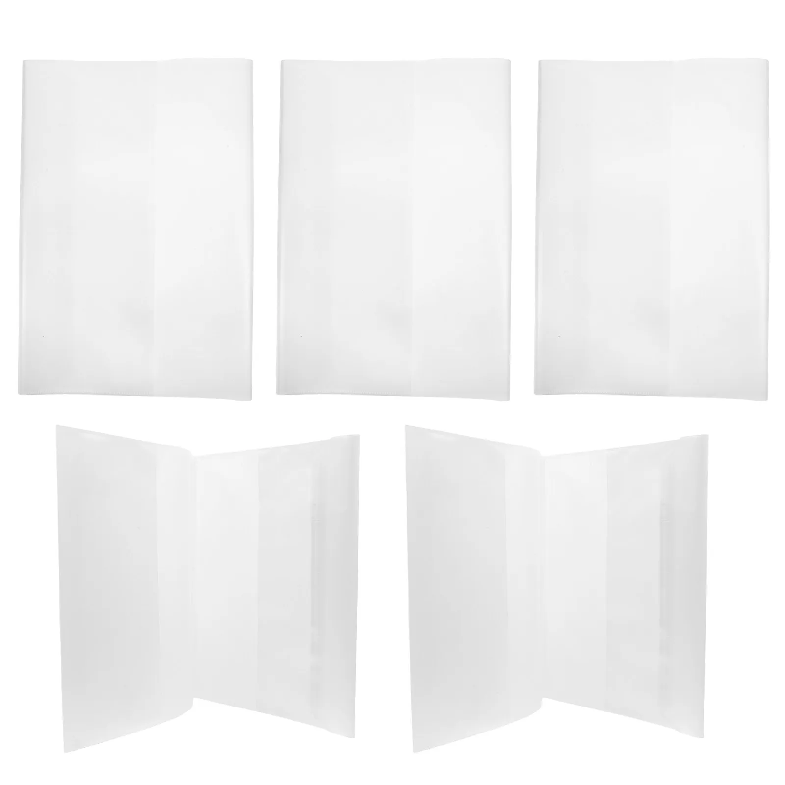

5Pcs 16K Book Cover Clear Waterproof Plastic Protective Film for Textbook Exercise Notebook Transparent Premium PP Cover