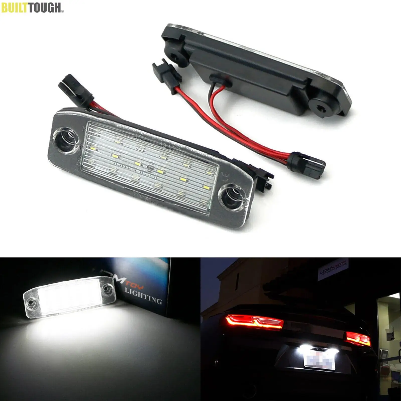 2 sztuki Xenon biały światło do tablicy rejestracyjnej zestaw tylna lampa 12V 18LED Canbus żarówka dla Hyundai Sonata Kona Kia Sportage