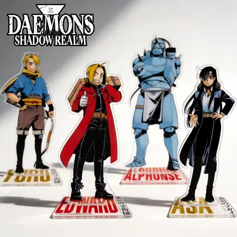 Anime Fullmetal Alchemist Daemons of the Shadow Realm Acrylic Stand Keychain 2026 New Edward Alphonse Figures Decor Merch