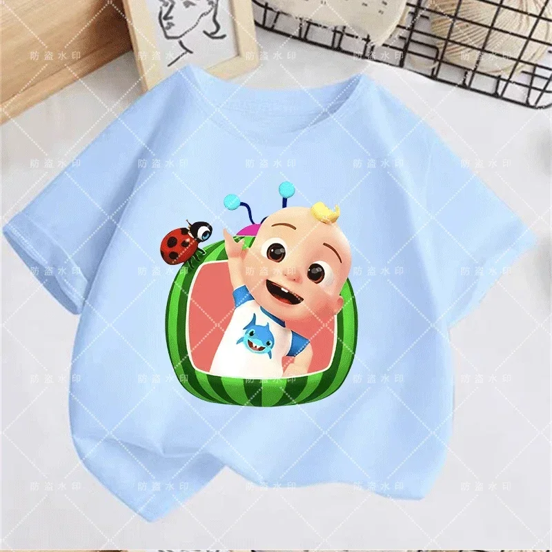 Toddler Stitch Boy Tops Baby Bus Euro 2024 Kids Clothes Birthday Present Children\'s Clothing Watermelon T-shirts for Children