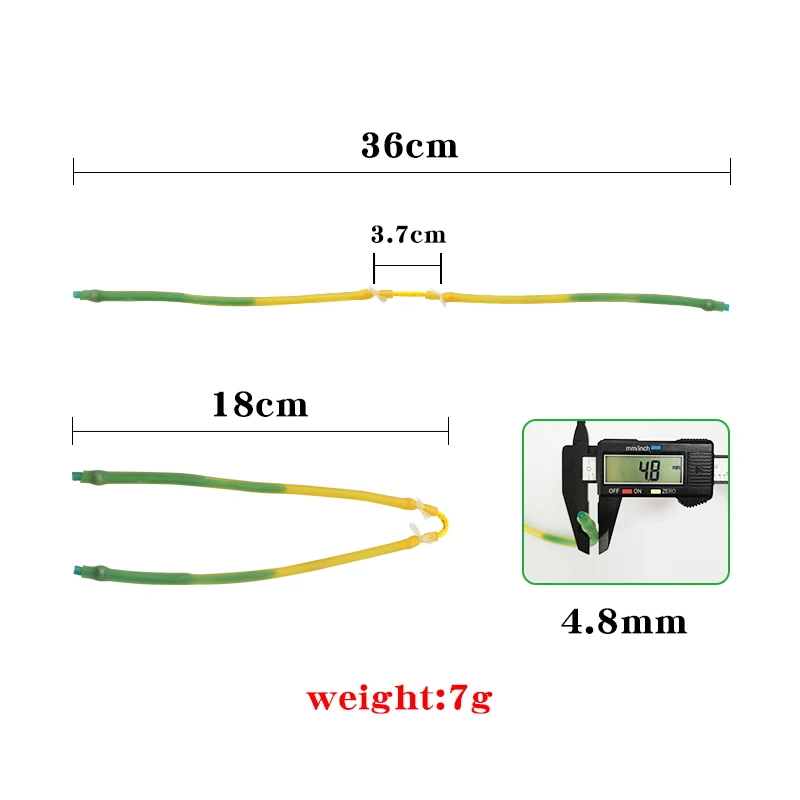 5PCS Single-strand Fishing Special Rubber Band 3060/1050 Durable and Highly Elastic Rubber Band Sling Accessories