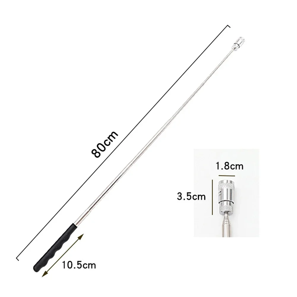 1pc Telescopic Magnetic Pick Up Tool With LED Light Extendable Nuts Bolts Picking Tool For Picking Up Iron-based Items