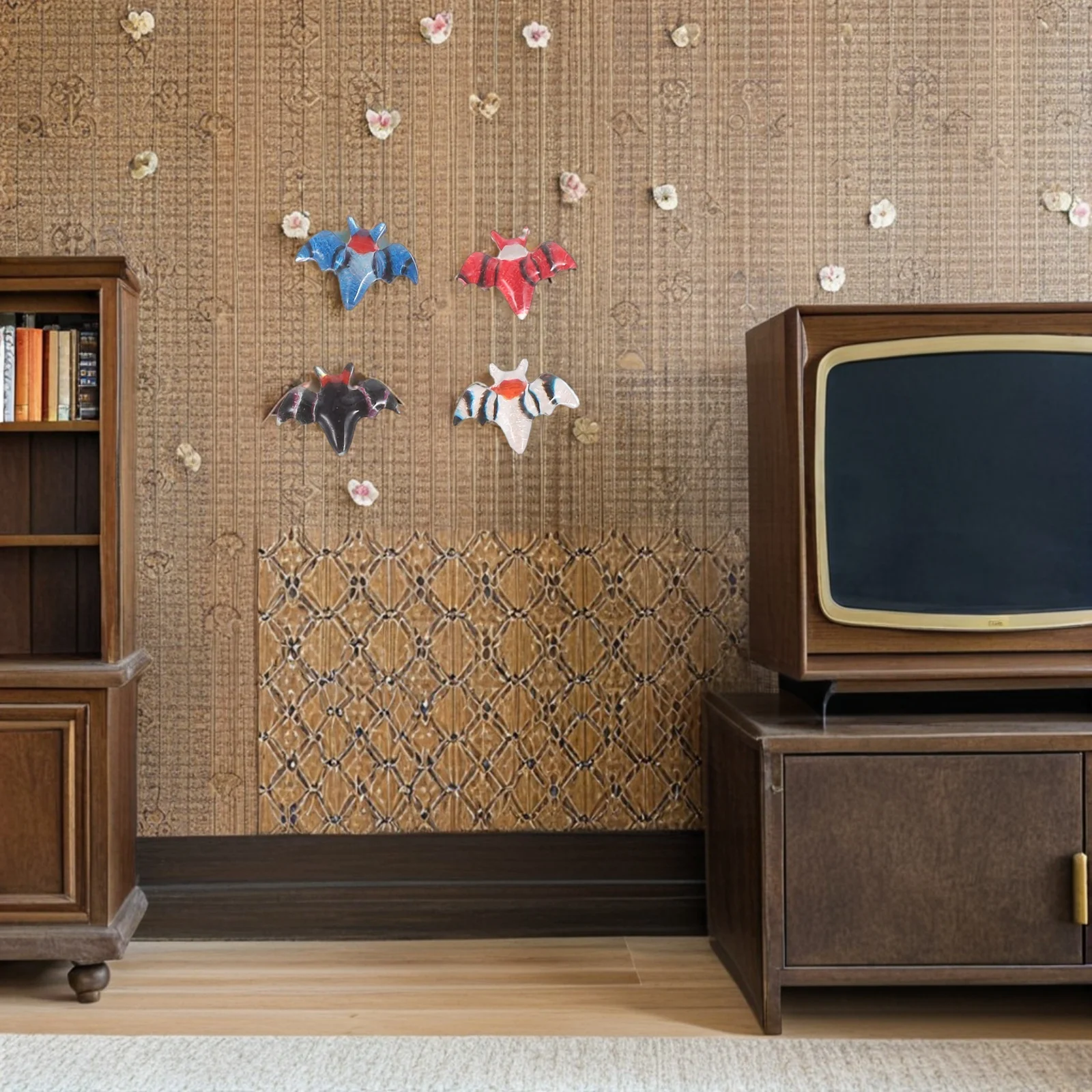 

80Pcs Micro Miniature Bats Halloween Decor Resin Small Figures for Craft Projects Dollhouse Accessories Spooky Themed