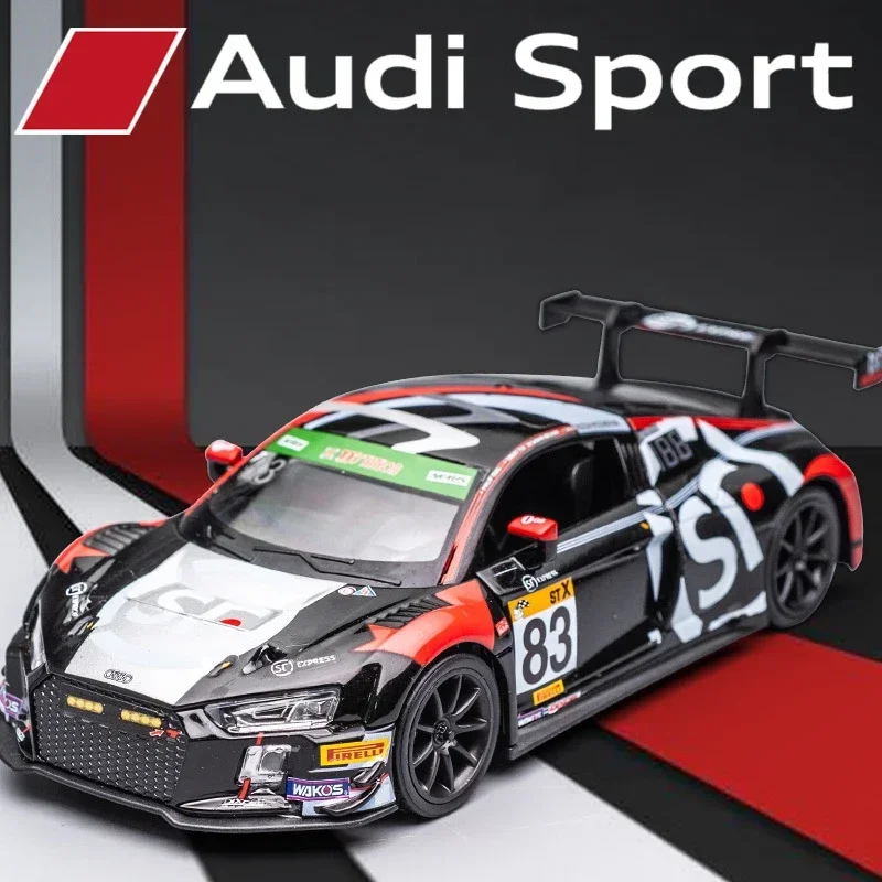 1: 32 Audi Sport R8 LMS CUP veicoli in metallo in lega Die cast veicoli giocattolo collezione suono e luce regali giocattolo di compleanno per bambini