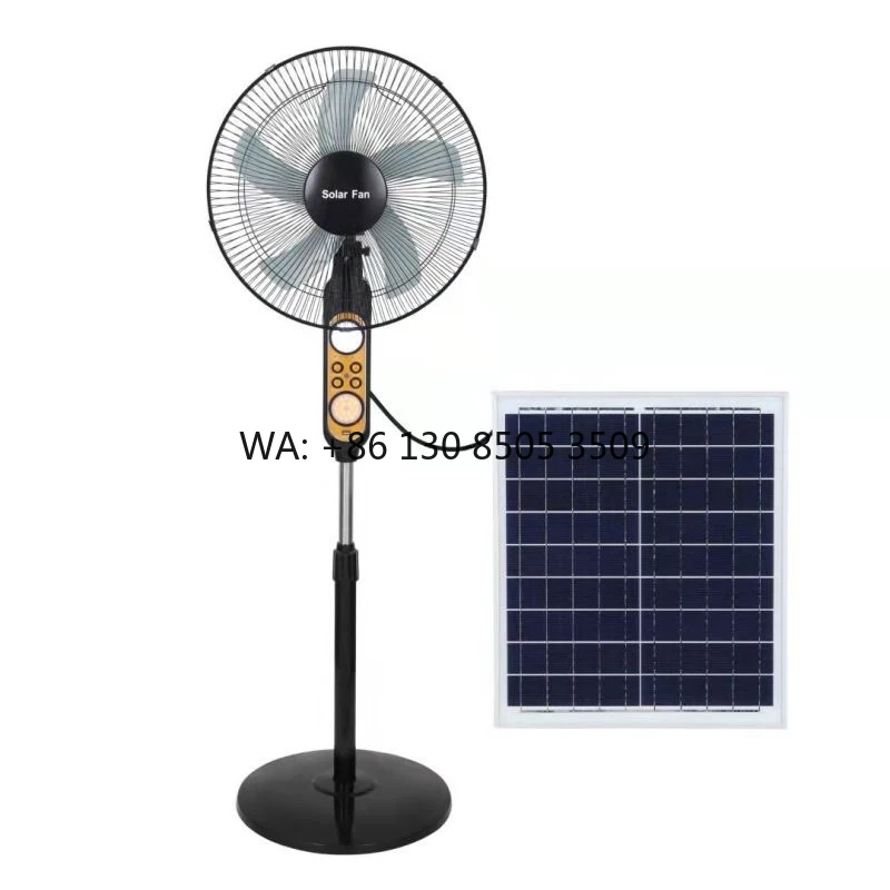 16 Inch 25W Solar Charging Mosquito Repellent LED Rechargeable Adjustable 4-Speed Solar Standing Fan