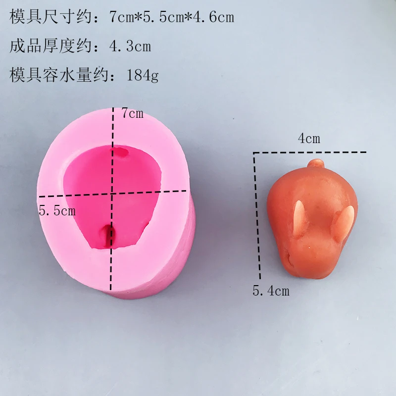 ชุดกระต่ายแม่พิมพ์ซิลิโคนอาหารวัสดุความปลอดภัย DIY Fondant เค้กตกแต่งช็อกโกแลต Mould Ice Cream Mould ในครัวเรือนเครื่องมือ