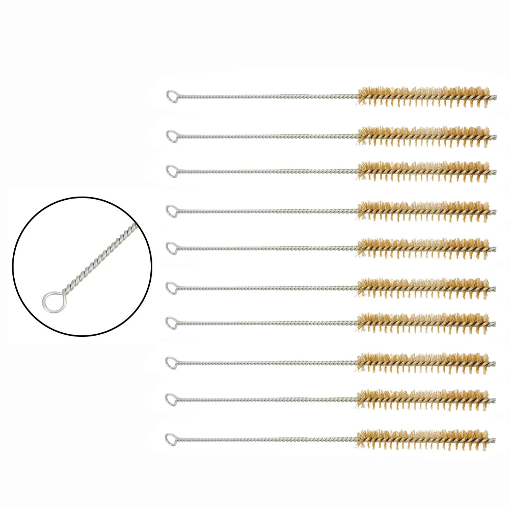 10 Buah Sikat Tabung Kawat Logam untuk Pembersih Pipa Sikat Silinder Baja Tahan Karat untuk Ukuran Diameter 10Mm Hingga 30Mm