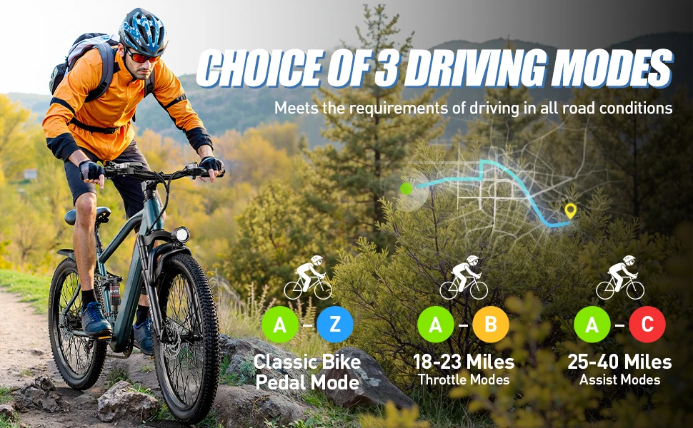 Aairsk GT900 Elektrofahrrad 400W 36V13Ah Akku 26 Zoll All-Terrain-Reifen Doppelfederung Mountain E-Bike Erwachsenen-Fahrrad E-Bike – Detail 11