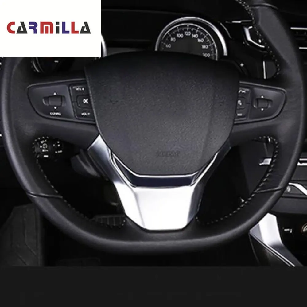 Car Steering Wheel Decorative Strips Cover Trim Stickers Fit for Peugeot 408 508 2014 2015 Accessories