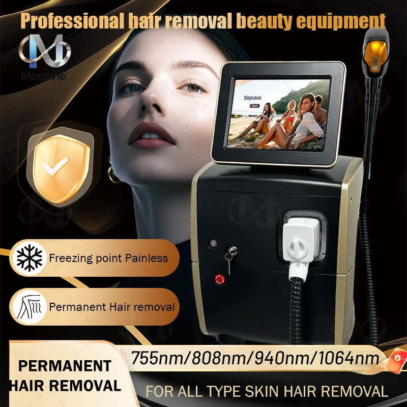 

2026 New Ice Platinum Cooling System 4000-Watt Diode Laser Hair Removal Machine 755/808/1064 Nanometer / 940 Nanometer Diode Typ