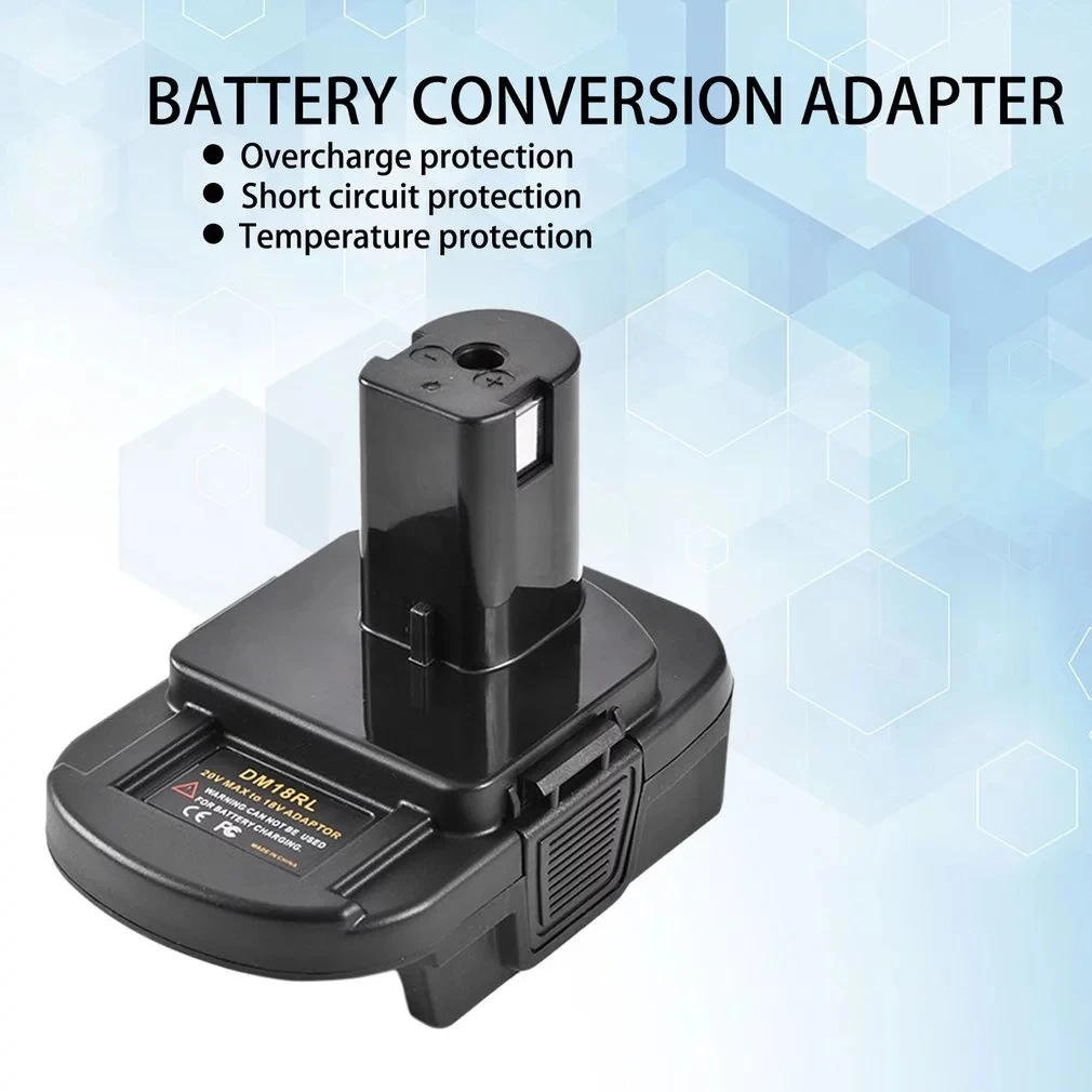 DM18RL Battery Converter Adapter USB DM20ROB  Converter Suitable for RYOBI for DEWALT 20V Milwaukee M18 To 18V Battery Adapter