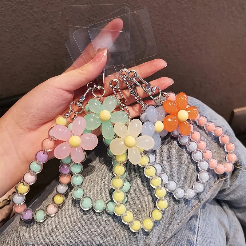 Color Mobile Phone Lanyard Wrist Strap Women's Hand-held Chain Short Anti-lost Cell Phone Case Cute Lanyard Key Pendant