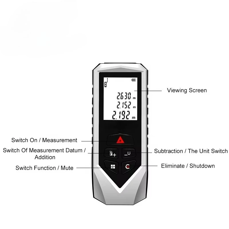 Measure Distance Meter 100m Hand Held Laser Rangefinder Length Measurement