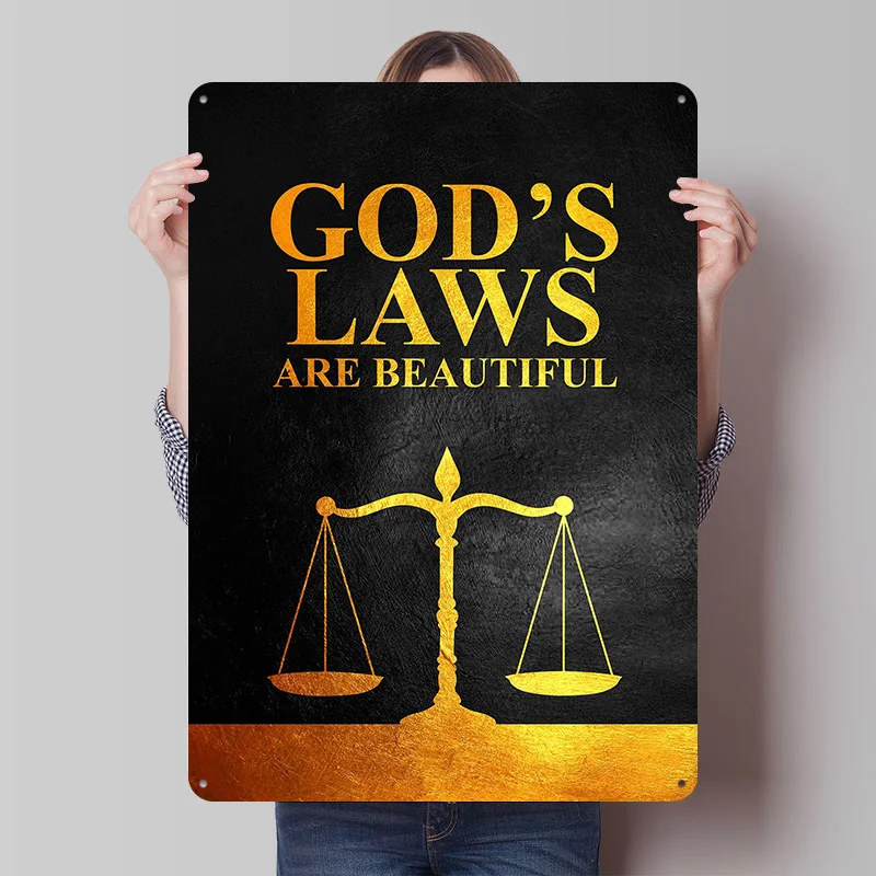 „Laws Are Beautiful“-Blechplakat, individuelle Wandkunst, Vintage-Metallschilder, Retro-Blechplakette zur Dekoration, Heimdekoration, Hausdekoration