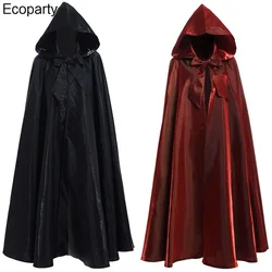 Halloween Adult Hooded Cloak Hooded Witch Pagan Vampire Cosplay Costume Unisex Carnival Party Stage Show Long Cape Coat 6 Colors