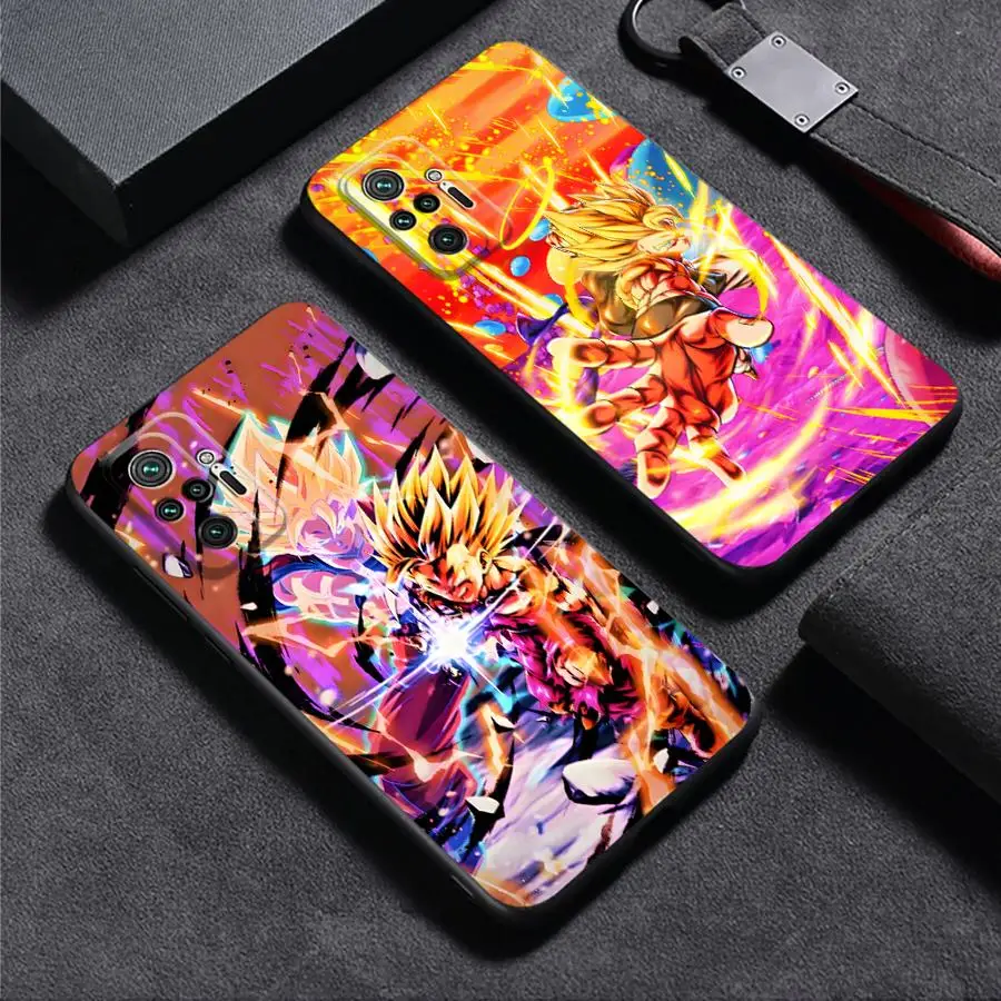 Custodia morbida nera per telefono per Xiaomi Redmi Note 12s 13 14 Pro Plus 10S 9 10 11 12 Pro 9S 7 8 11s Dragon Ball Passion Goku