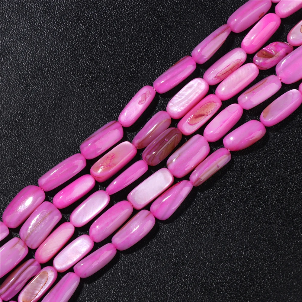 15X6mm Long Stripe Shell Beads Point Stick Mother of Pearl Shell Slice Loose Beads for DIY Making Jewelry Necklace Accessories
