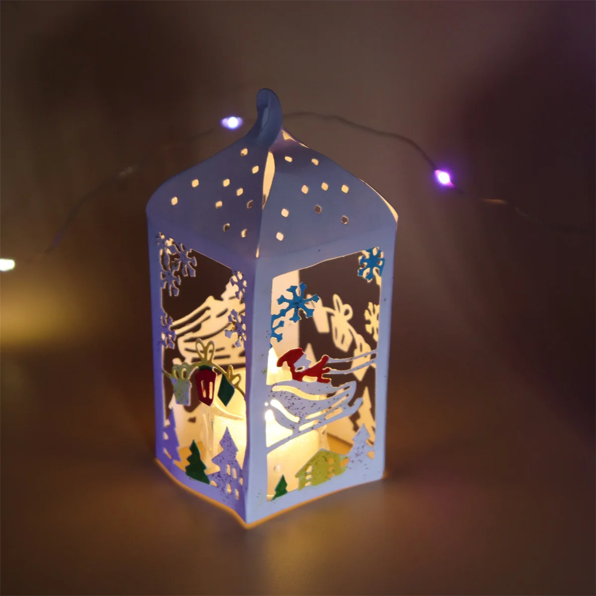 Christmas Elk Snowman Light Box Knife mold Scrapbooking Paper Album Card Making Handbook Crafts Cutting Dies 2024 Nowości