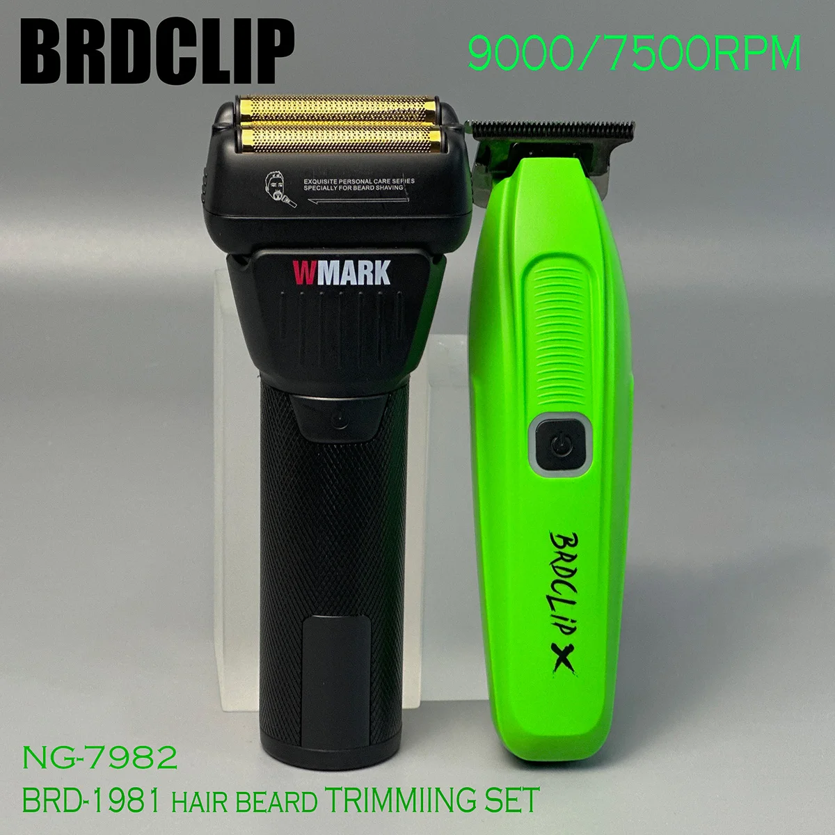 

BRDCLIP Высокоскоростная электробритва 9000 об/мин, профессиональный мужской триммер для волос, набор машин для стрижки бороды, машинка для стрижки волос с лезвием DLC