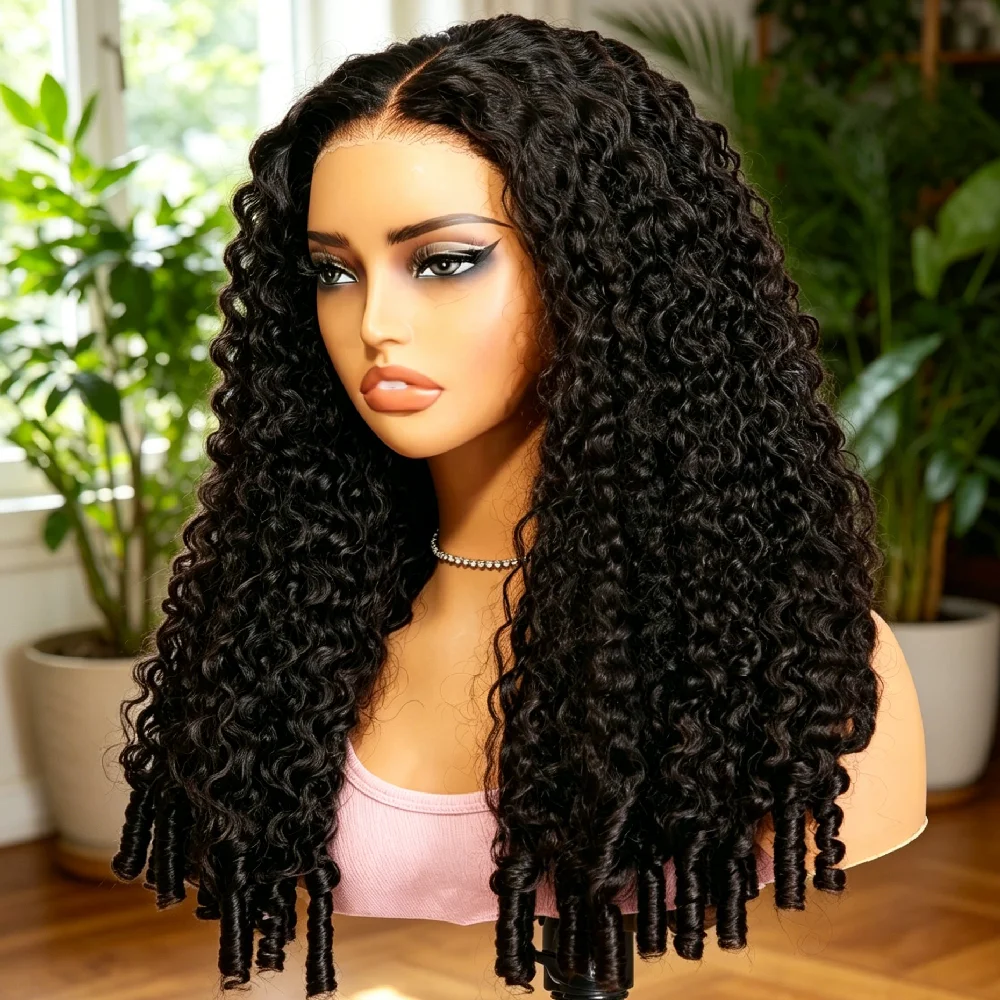 250% Density T13x6 Lace Front Burmese Curly Wig 32 Inch T13x5 T4x4 Transparent Pre Plucked Virgin Human Hair Wig Colored Natural