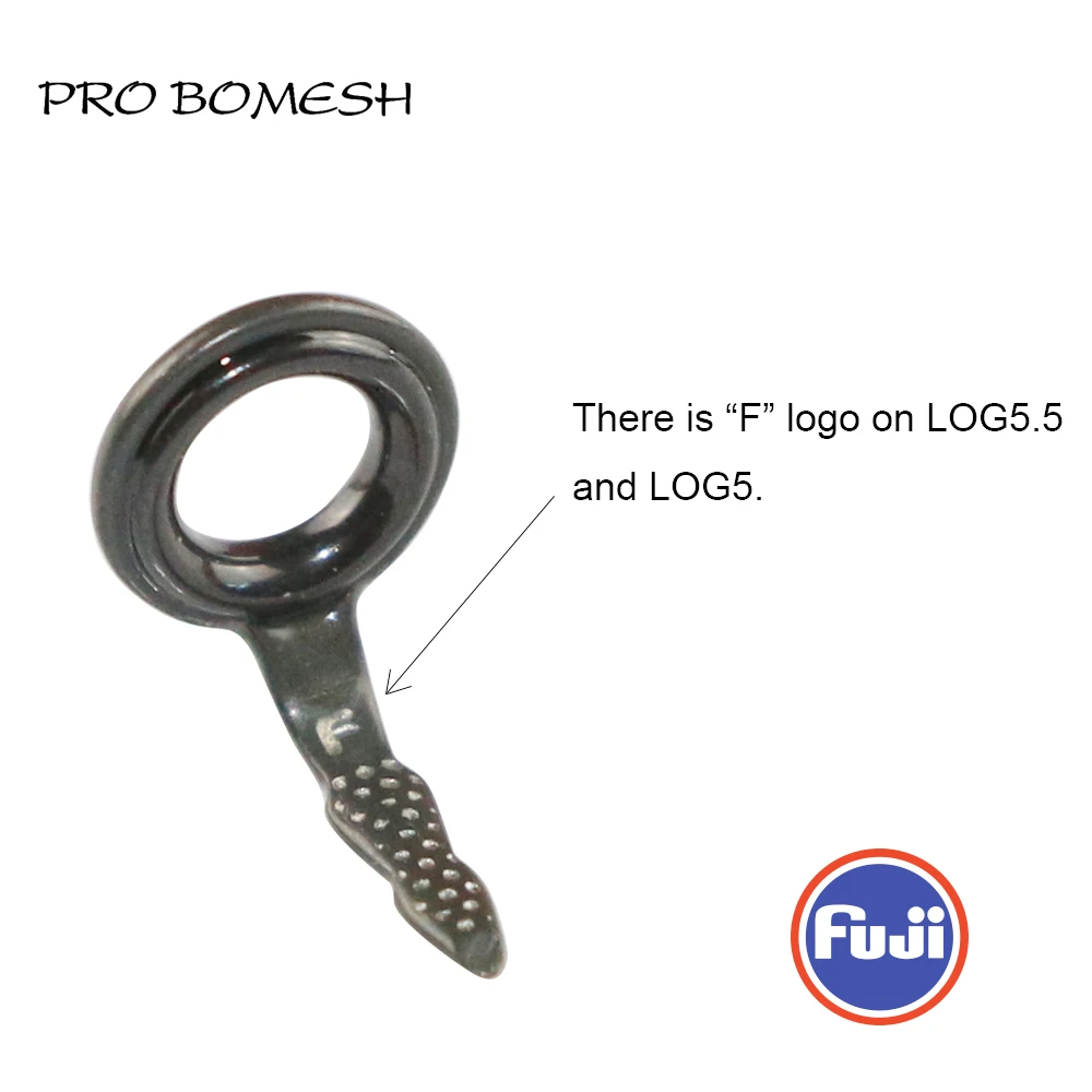 PROBOMESH FUJI Guide and Top 10pcs Set LNOG LOG Guide Micro Casting Guide Set Rod Building Component Repair Fishing Pole DIY