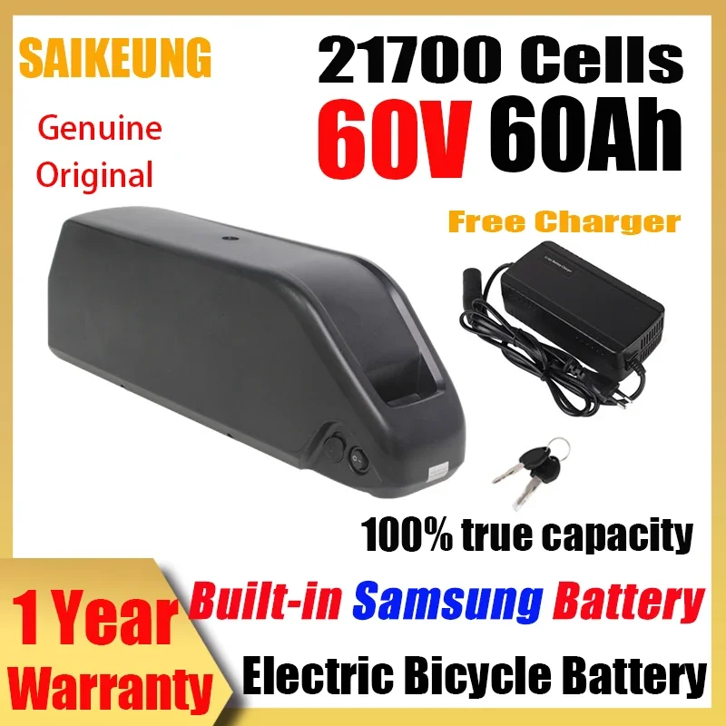 Hailong 21700 60v60ah Polly DP7 Batteries for Electric Bicycle 48v 36 52 72v 16 20 25 30ah 40 45 50 60ah 2000w Lithium Ion 48v