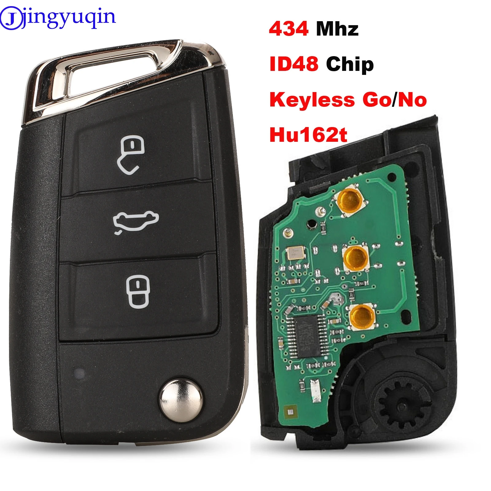 

jingyuqin Keyless-go/Half Smart Option Remote Key 434MHz MQB ID48 For VW Seat Golf 7 MK7 Touran Polo Tiguan 5G6959752AB BB