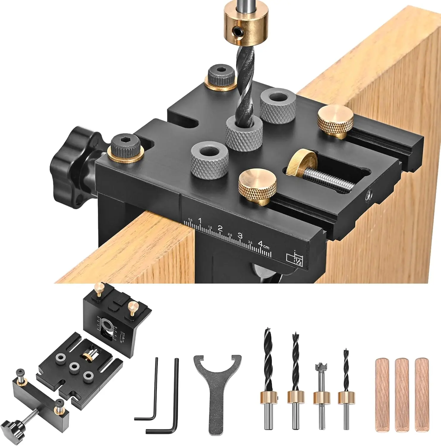 Centering fixture kit with more precise positioning, locator kit with drill bit 6/810/15