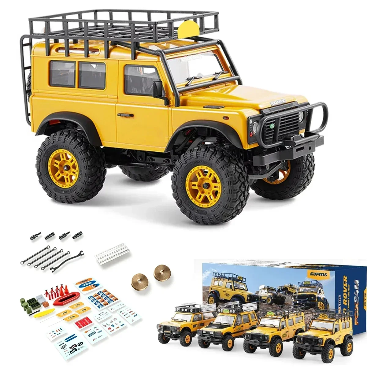 FMS 1/24 RC Crawler RTR FCX24M Family RC Model 4WD RC Rock Truck 2.4Ghz Remote Control Hobby RC Car Model Mini Off Road Vehicle