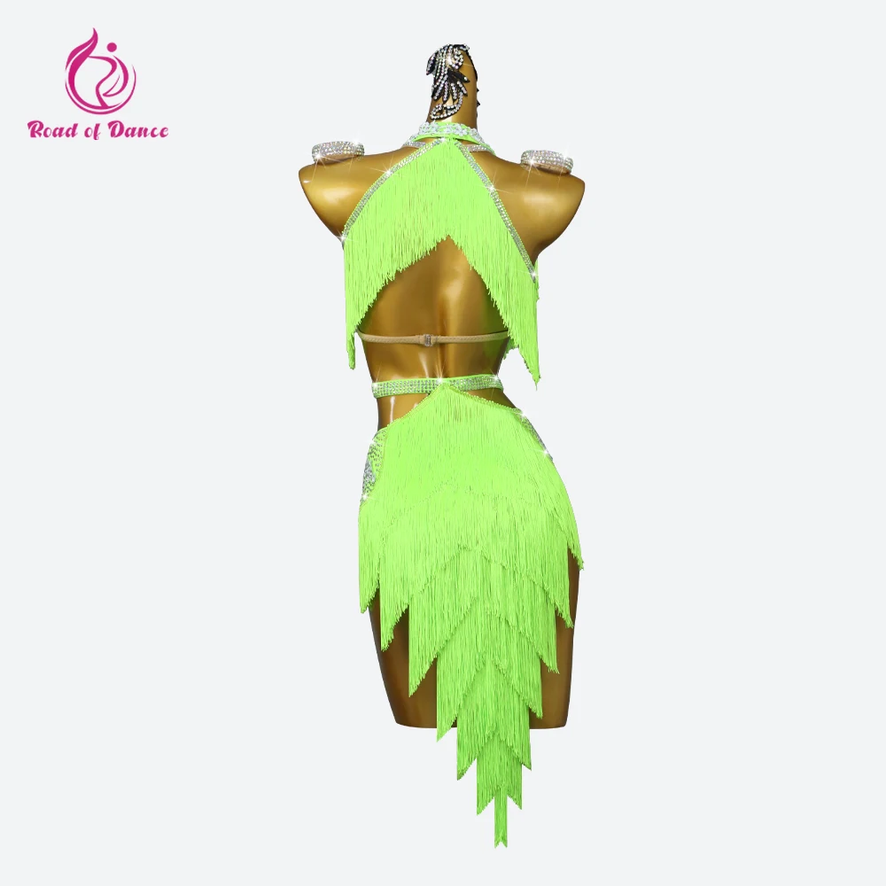 

Girls Latin Dance Dress Sexy Outfits Women's Clothes Sports Costume Ballroom Skirt Prom Samba Suit Elegant Party Stage Dancewear