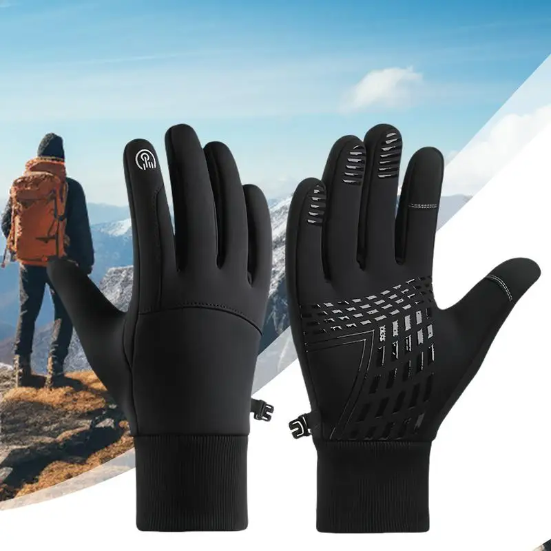 Winter Warm Gloves For Men Women Thermal Waterproof Touchscreen Winter Gloves Bicycle Gym Outdoor Sports Running Cold Gloves