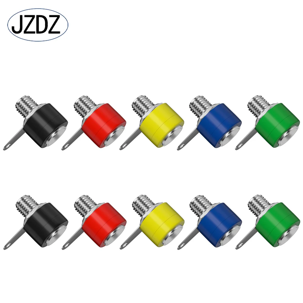 JZDZ 10pcs 4mm Banana Socket Binding Post Nut Banana Plug Jack Electrical Connector Terminal Test Hole DIY Parts Tools J.40011