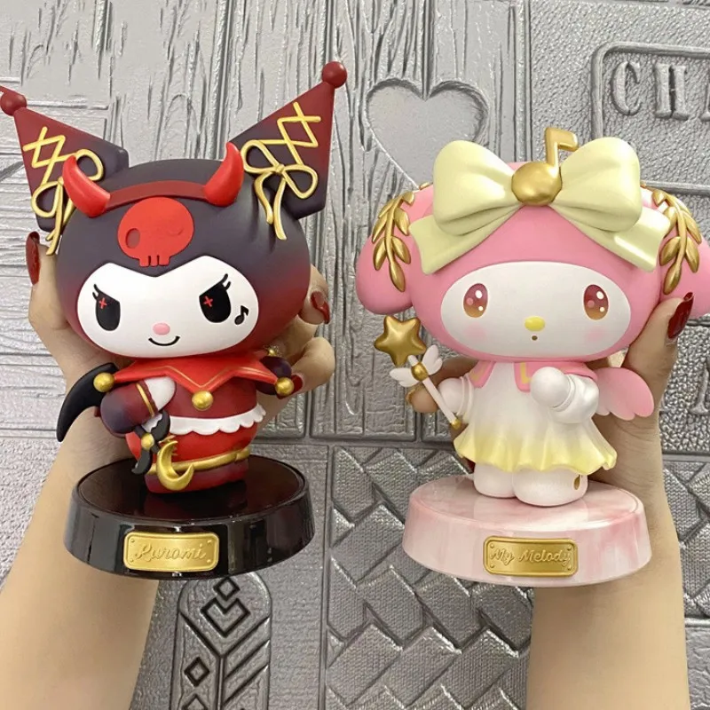 Sanrio Kuromi My Meldoy Pvc Anime Peripheral Action Figurine Toys Girl Series Cartoon Handmade Model Doll Room Decor Girl Gift